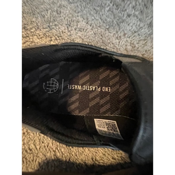 Adidas Golf Shoes Men's Slip On Black Leather End Plastic Waste Size 9.5 - Picture 4 of 7